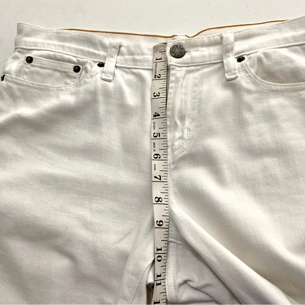 J. Crew Stretch White Denim Cropped Jeans Size 30 Summer Basic Neutral